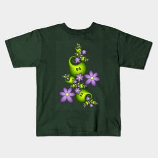 Lilac Fantasy Flowers For Good Mood Kids T-Shirt